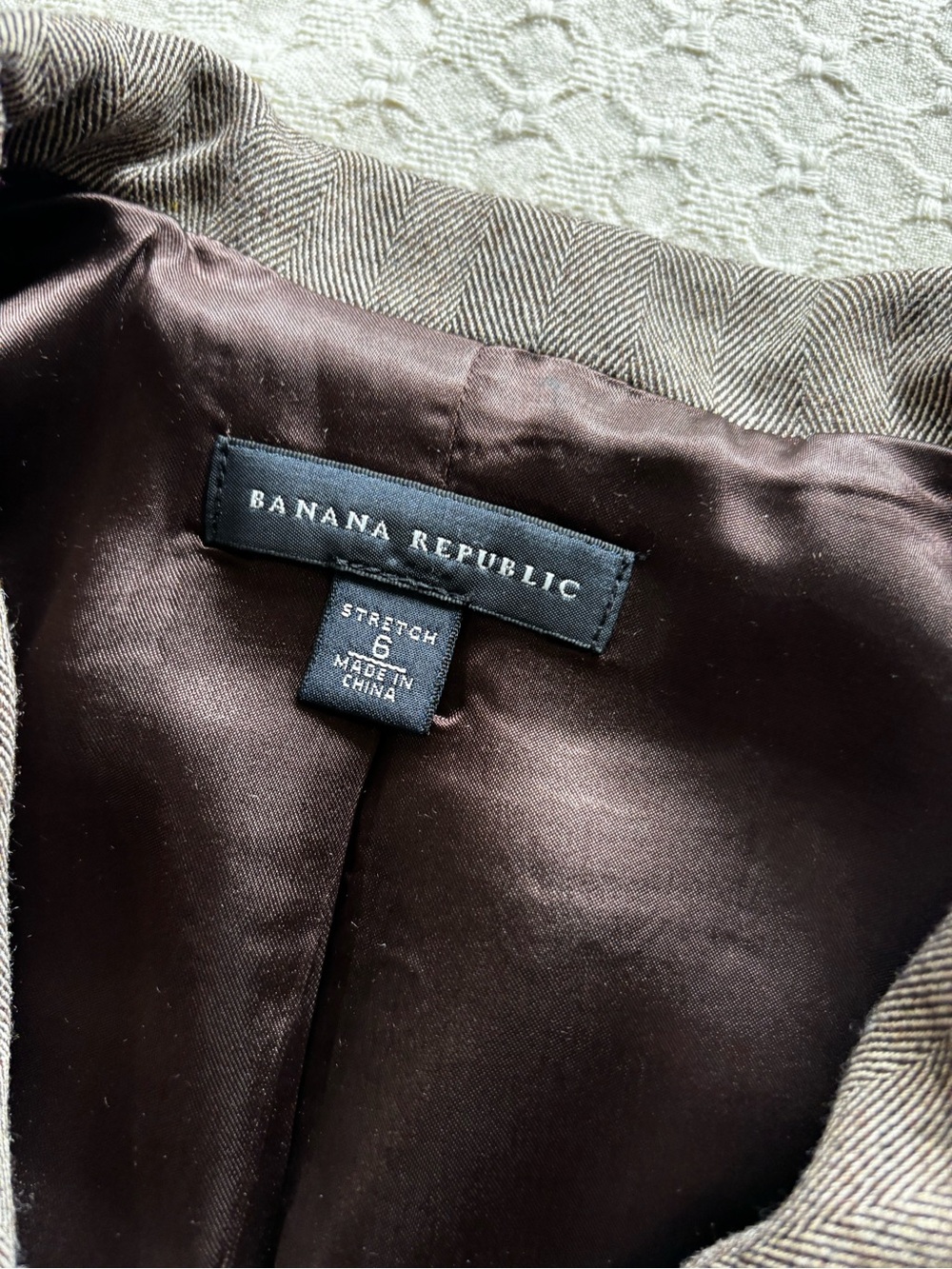 Banana Republic Brown Tweed Notch Lapel Blazer - Picture 5 of 13